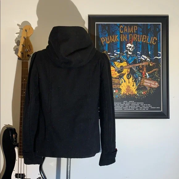 Hot Topic Peacoat with Faux Bone Closures - Picture 2 of 5